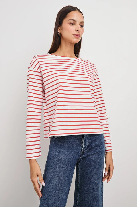 Rails Macy Tee | Cherry Stripe