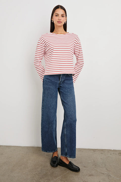 Rails Macy Tee | Cherry Stripe