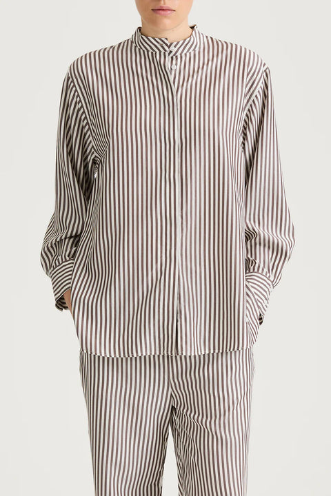 Stylein Mandria Shirt | Brown Stripe