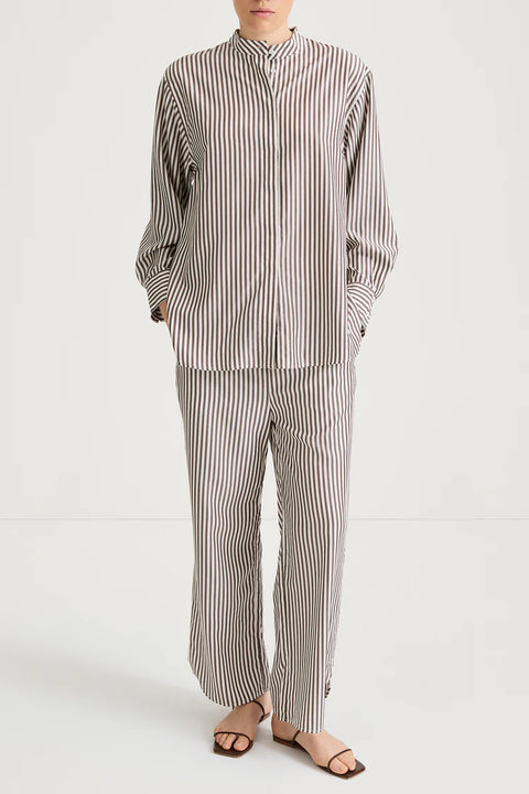 Stylein Mandria Shirt | Brown Stripe