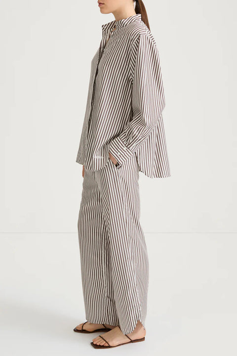 Stylein Mandria Shirt | Brown Stripe
