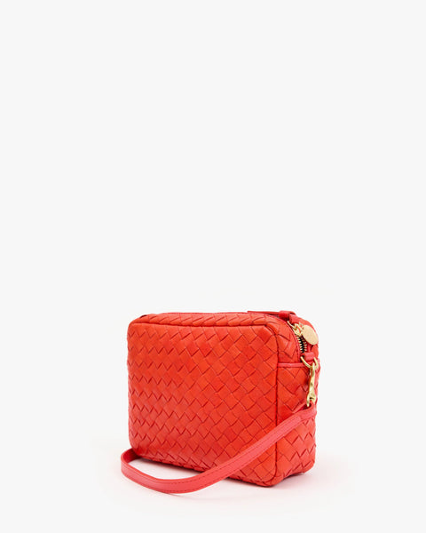 classic rectangular shaped bag in structured pebbled leather. Dimensions: 7.5" width x 5.5" height x 2.5" depth