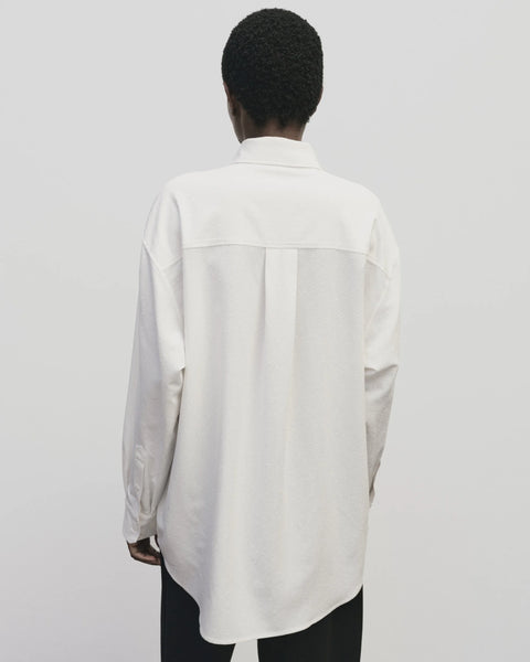 textured cotton blend, relaxed fit, features additional side buttons at the waist. Collar. Oversized fit Mijeong Park