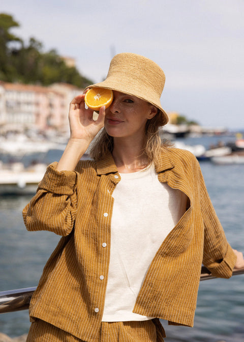 Slate Wearables Paterson Button-Up | Ginger Stripe
