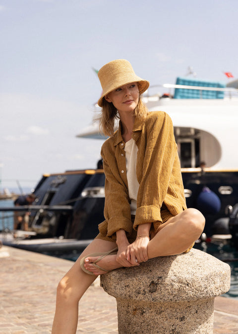 Slate Wearables Paterson Button-Up | Ginger Stripe