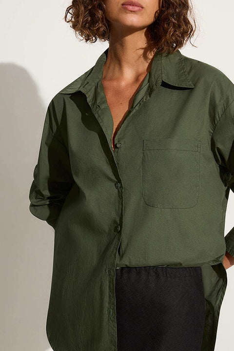 Faithfull the Brand Mirabella Shirt | Pine