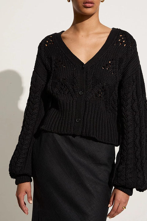 Faithfull the Brand Dayana Cardigan | Black