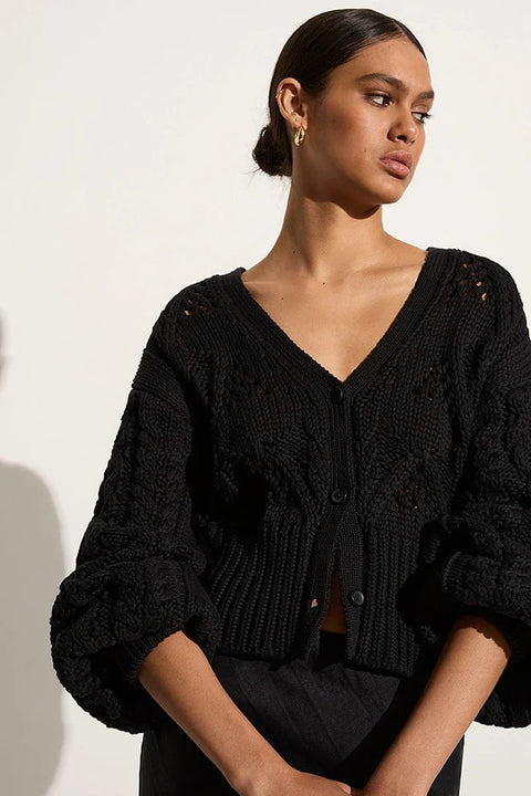 Faithfull the Brand Dayana Cardigan | Black
