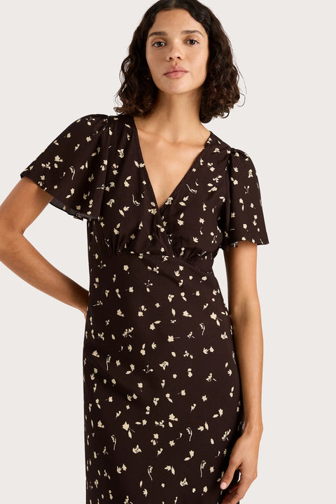 Faithfull the Brand Boda Midi Dress | Clover Brown