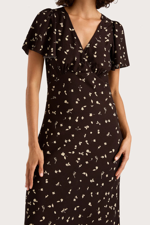 Faithfull the Brand Boda Midi Dress | Clover Brown