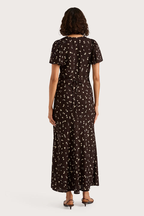 Faithfull the Brand Boda Midi Dress | Clover Brown