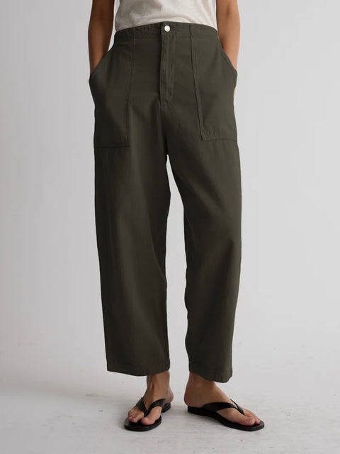 Shaina Mote Painter Pant | Moss Herringbone