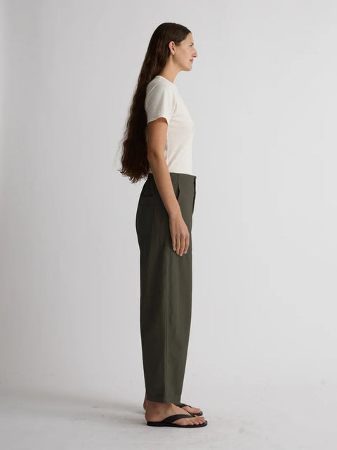 Shaina Mote Painter Pant | Moss Herringbone