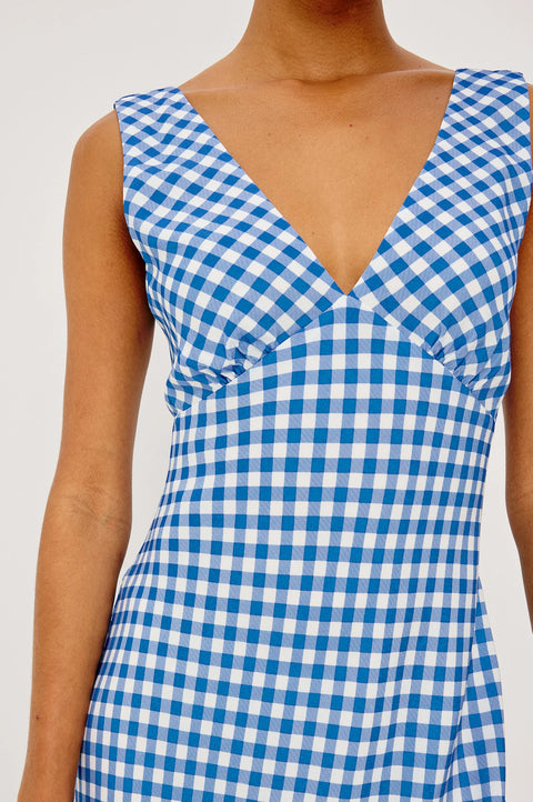 Rails Rails x Giadzy Serafina Dress in Gingham Tomatoes: featuring midi, v-neck