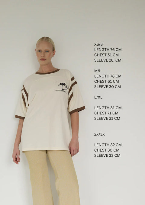 Bohème Goods The Tourist Tee | Cream + Brown