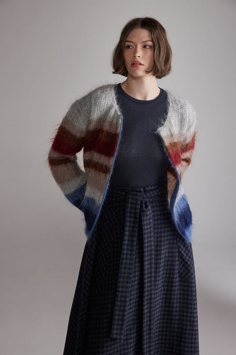 Amente Mohair Striped Cardigan