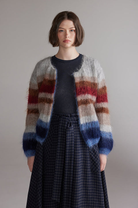 Amente Mohair Striped Cardigan