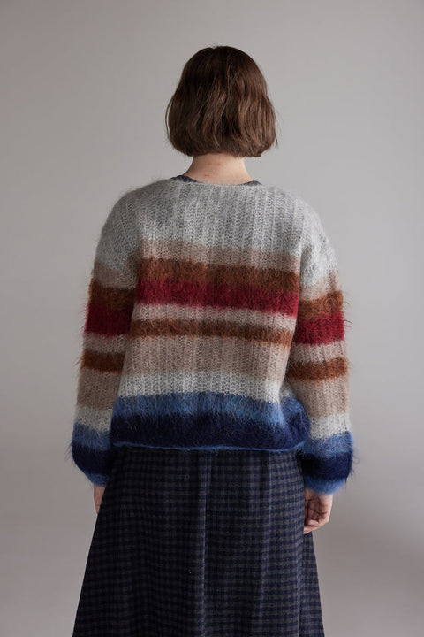 Amente Mohair Striped Cardigan