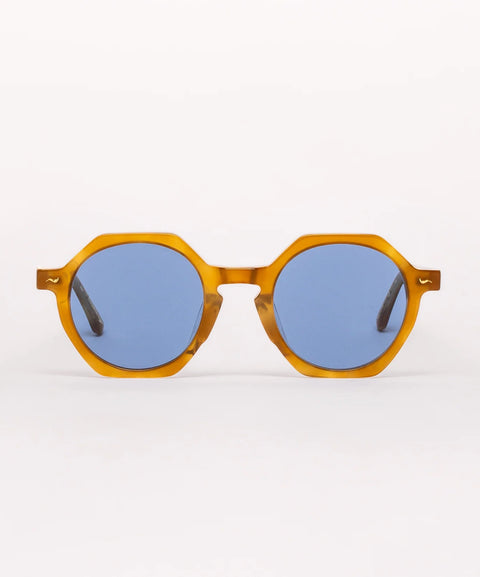 Sardine Sardine Millie Sunglasses in Bleu La La: featuring oversized, relaxed, striped