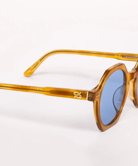 Sardine Sardine Millie Sunglasses in Bleu La La: featuring oversized, relaxed, striped
