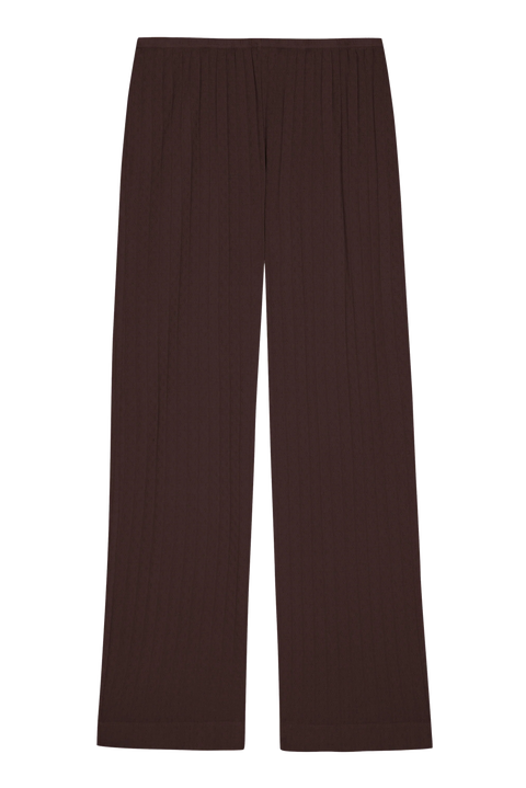 DONNI DONNI The Pointelle Simple Crop Pant in Espresso: cropped, everyday, organic, cotton