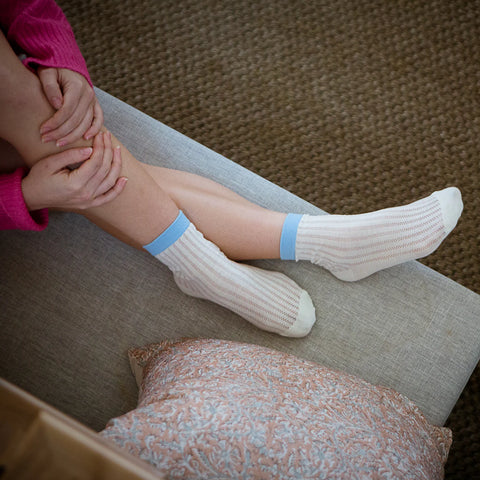 Unified Sunday Socks | Bluebell Stripe