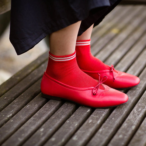 Unified Mesh Sneaker Socks | Classic Red