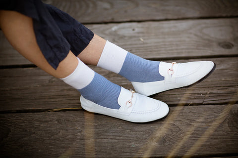 Unified Chalet Socks | Denim/Ivory