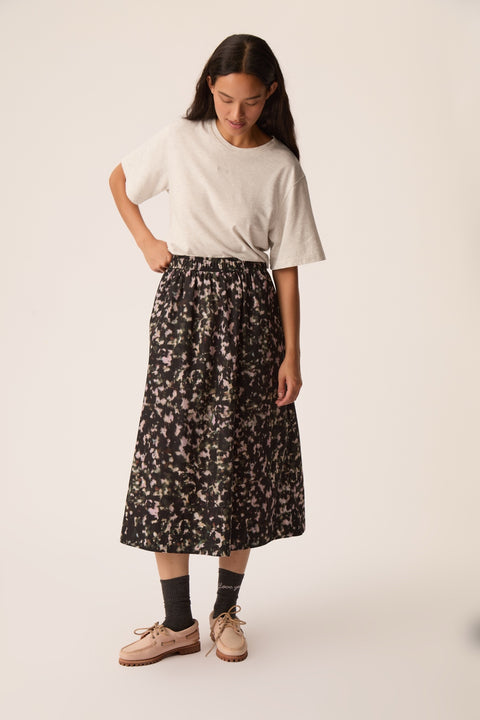 Des Petits Hauts Ylane Camo Skirt - Styled Shot Showing Coordinate Set with Ylang Windbreaker
