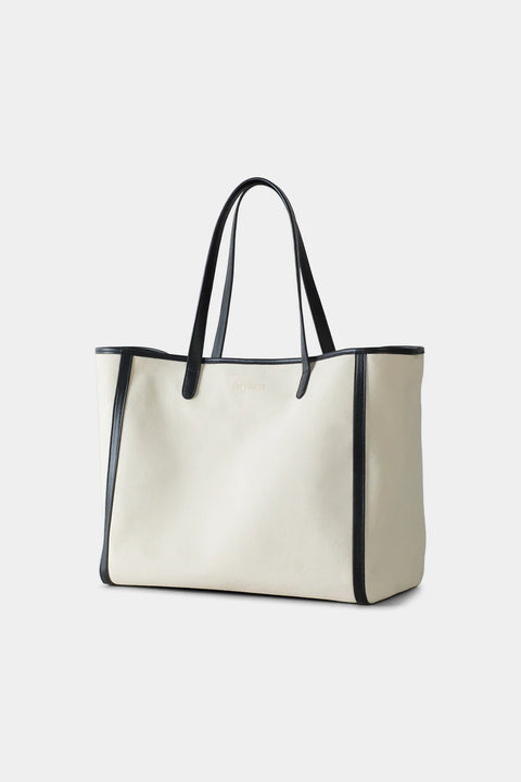 Stylein Yacht Canvas Bag | Cream with Black