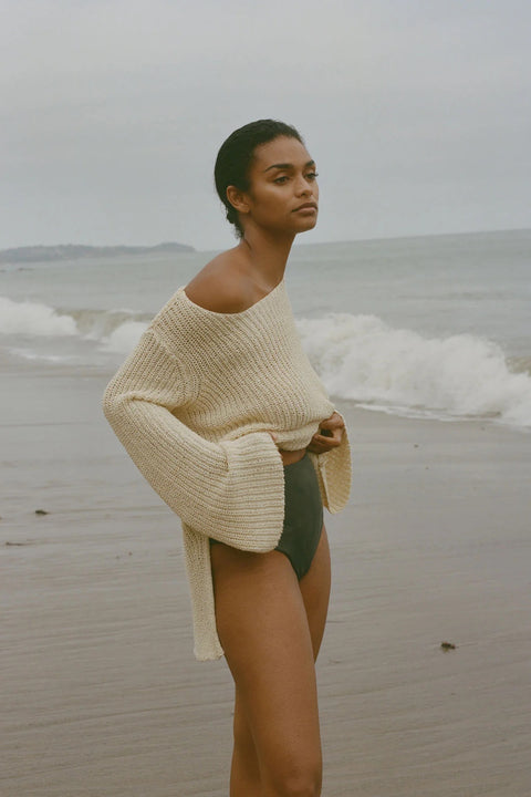 Zulu & Zephyr Stone Cotton Blend Knit Jumper