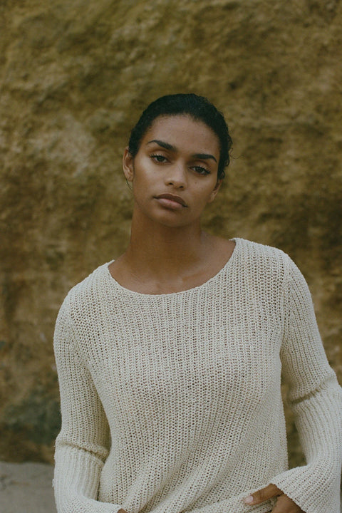 Zulu & Zephyr Stone Cotton Blend Knit Jumper