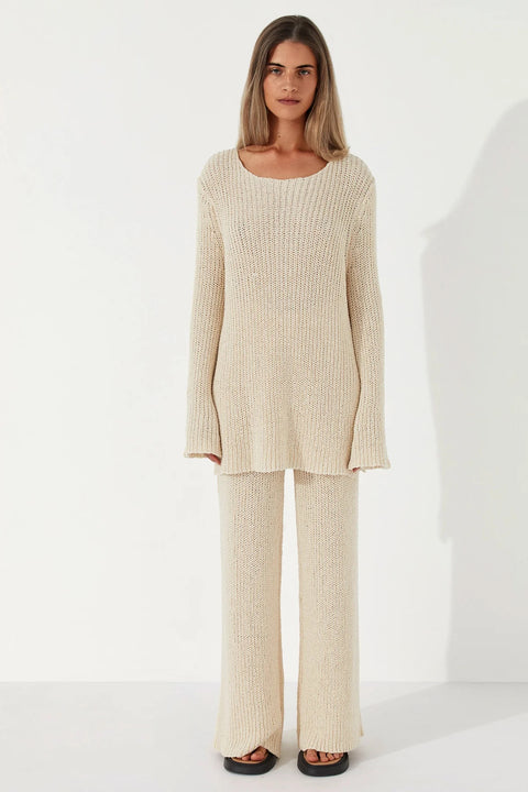 Zulu & Zephyr Stone Cotton Blend Knit Jumper