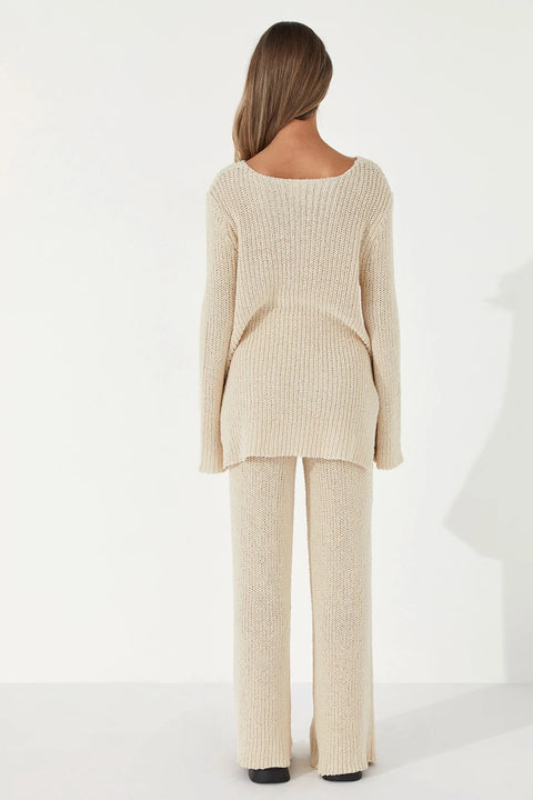 Zulu & Zephyr Stone Cotton Blend Knit Jumper