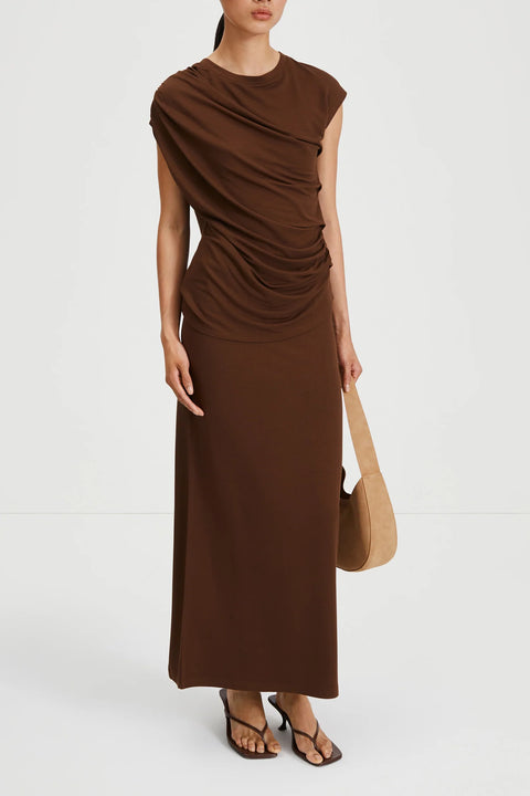 Stylein Claudi Long Skirt | Cacao
