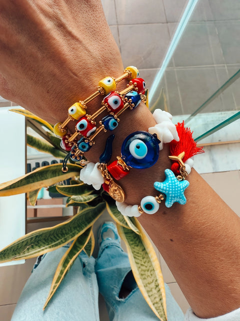 Goupi Bracelet 05 | Greek Coloured Summer Bracelet | Red