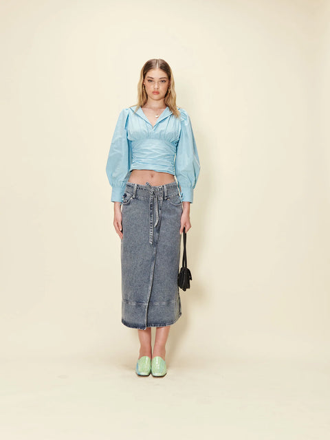 House of Sunny The Sail Blouse | Powder Blue