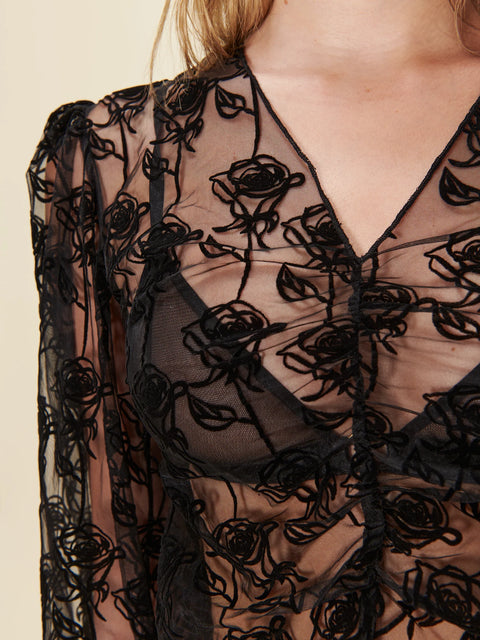 House of Sunny La Thorn Blouse | Noir