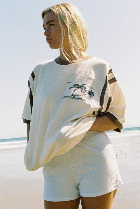 Bohème Goods The Tourist Tee | Cream + Brown