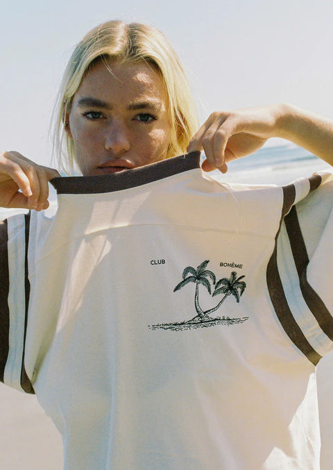 Bohème Goods The Tourist Tee | Cream + Brown