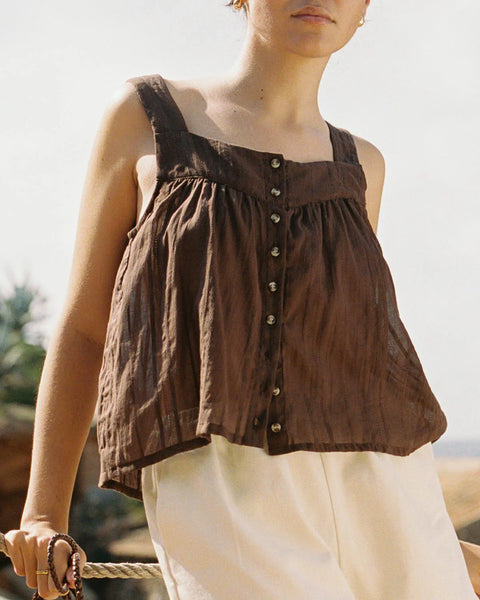 Harly Jae Nightie Tank | Earth Embroidery