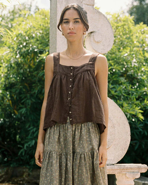 Harly Jae Nightie Tank | Earth Embroidery