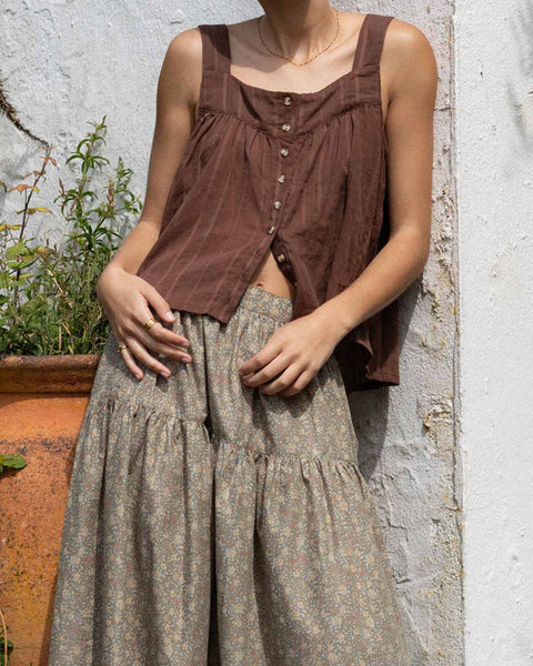 Harly Jae Nightie Tank | Earth Embroidery