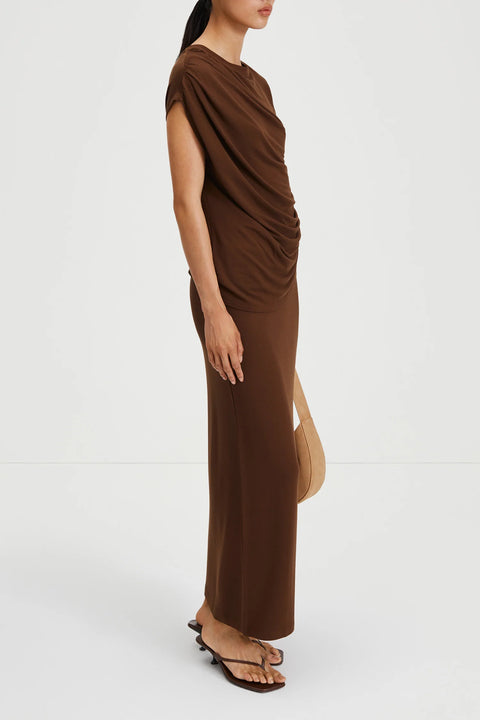 Stylein Claudi Long Skirt | Cacao