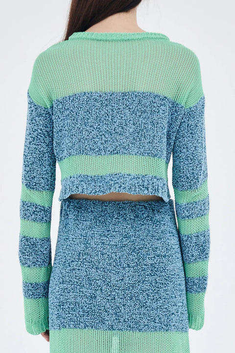 Mundaka Copal Knit Sweater | Blue & Green