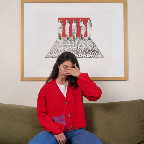 Givéh Red Melo Cardi