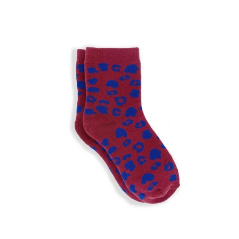 Unified Leopard Socks | Merlot