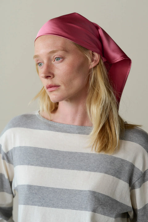 DONNI The Silk Headscarf | Rhubarb