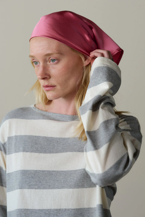 DONNI The Silk Headscarf | Rhubarb
