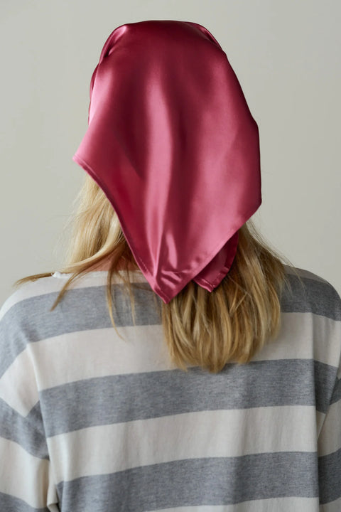 DONNI The Silk Headscarf | Rhubarb